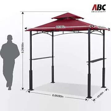 ABCCANOPY 8'x5' Grill Gazebo with LED Lights for BBQ