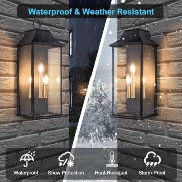 Elegant Lawyettle Dusk to Dawn Outdoor Wall Light 25"