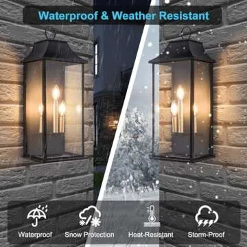 Elegant Lawyettle Dusk to Dawn Outdoor Wall Light 25"