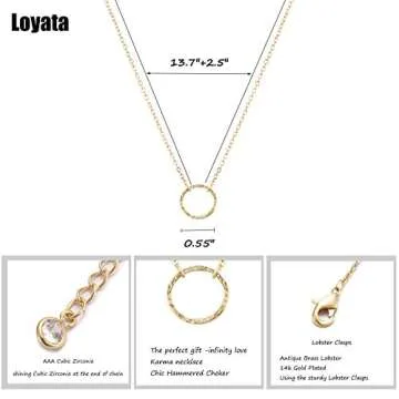 LOYATA Dainty Choker Necklace | Elegant Gift for Women