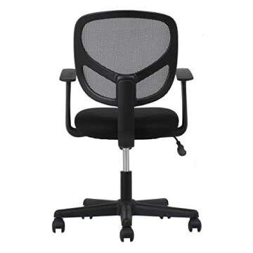 OFM ESS Collection Mesh Back Office Chair, 24.5" D x 24.25" W x 38.50" H, Black, Black