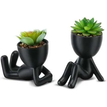 Mini Fake Succulents - Modern Desk Decor