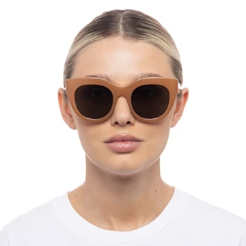 Le Specs Air Heart Caramel Cat Eye Sunglasses for Women