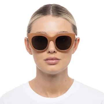 Le Specs Air Heart Caramel Cat Eye Sunglasses for Women