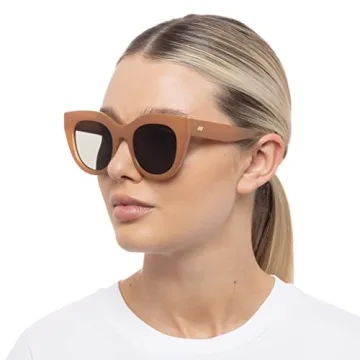 Le Specs Air Heart Caramel Cat Eye Sunglasses for Women