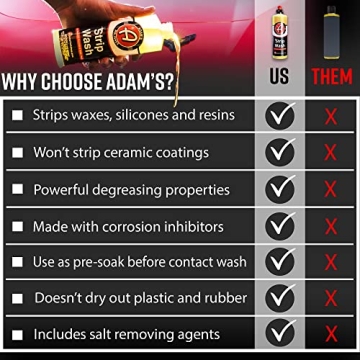 Adam's Strip Car Wash Soap - Perfect Sealant Remover Shampoo