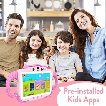 YosaToo Kids Tablet 7 inch Tablet for Kids Toddlers Tablet with Case WiFi Dual Camera, Kids Android Learning Tablet Kids Software Installed Parent Controls for Boys Girls