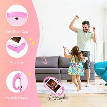 YosaToo Kids Tablet 7 inch Tablet for Kids Toddlers Tablet with Case WiFi Dual Camera, Kids Android Learning Tablet Kids Software Installed Parent Controls for Boys Girls