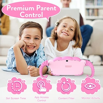 YosaToo Kids Tablet 7 inch Tablet for Kids Toddlers Tablet with Case WiFi Dual Camera, Kids Android Learning Tablet Kids Software Installed Parent Controls for Boys Girls