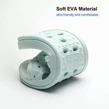 COZYAREA Shower Shoes Quick Dry Non-Slip Bathroom Slippers for Men Women Dorm Home Slides Light Blue Size 7.5-8 Women/6.5-7 Men