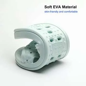 COZYAREA Shower Shoes Quick Dry Non-Slip Bathroom Slippers for Men Women Dorm Home Slides Light Blue Size 7.5-8 Women/6.5-7 Men