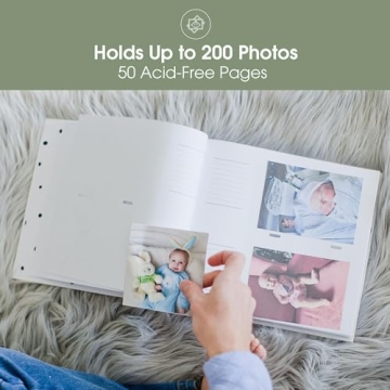 Pearhead Hello Baby Photo Album for New Parents, Holds 200 Photos