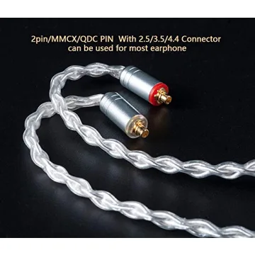 KBEAR 8 Core Silver Plated Earphone Cable for High Fidelity Audio