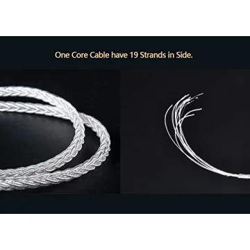 KBEAR 8 Core Silver Plated Earphone Cable for High Fidelity Audio