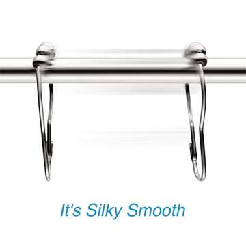 Uigos Shower Curtain Hooks Rings, Rust-Resistant for Bathroom Shower Rods Shower Hooks - Set of 12, ...