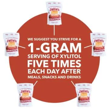 Zellie's 100% Xylitol Sugar Free Chewing Gum - Cinnamon, 240 Count