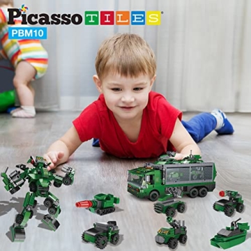 PicassoTiles 655pc Transformer Building Kit for Kids