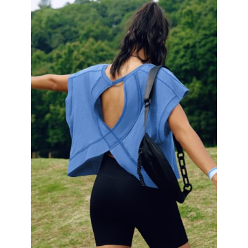Stylish Open Back Workout Top for Women - SENSERISE
