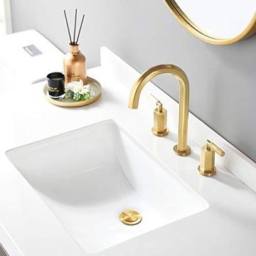 Elegant Phiestina Widespread Gold Bathroom Faucet
