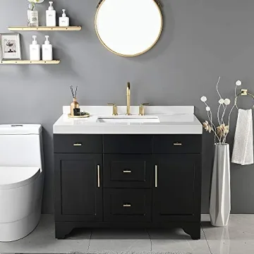 Elegant Phiestina Widespread Gold Bathroom Faucet