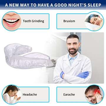 GlorySmile Mouth Guard for Clenching Teeth at Night, Upgraded Night Guards for Teeth Grinding, Pack ...