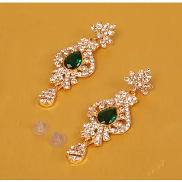 Touchstone Peacock Motif Chandelier Earrings for Women