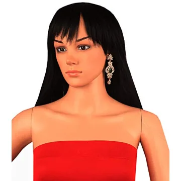 Touchstone Peacock Motif Chandelier Earrings for Women