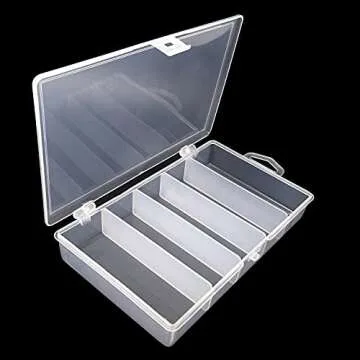 Honbay Clear 2PCS Tackle Box for Fishing & Jewelry Storage