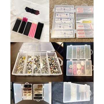 Honbay Clear 2PCS Tackle Box for Fishing & Jewelry Storage