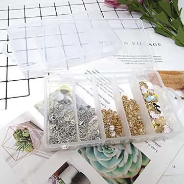 Honbay Clear 2PCS Tackle Box for Fishing & Jewelry Storage