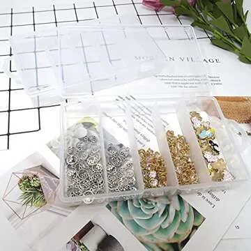 Honbay Clear 2PCS Tackle Box for Fishing & Jewelry Storage