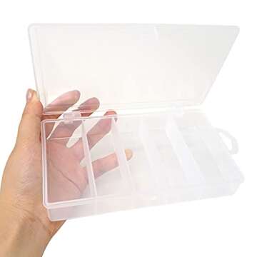 Honbay Clear 2PCS Tackle Box for Fishing & Jewelry Storage