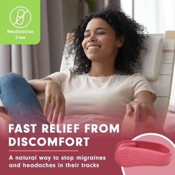 Aculief 2-Pack Wearable Natural Acupressure Support for Relaxation, Headache, Migraine, Stress Allev...