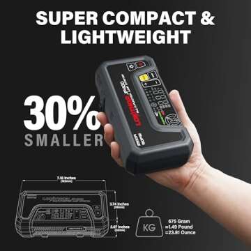LOKITHOR JP400 Jump Starter with Air Compressor, 2500A 12V Car Battery Jumper Starter Portable (8.5L...