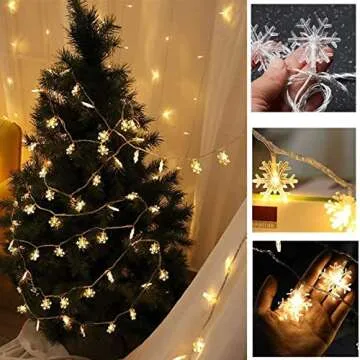 MILEXING Snowflake String Lights for Festive Celebrations