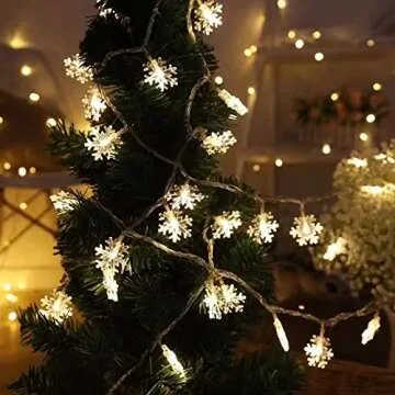 MILEXING Snowflake String Lights for Festive Celebrations