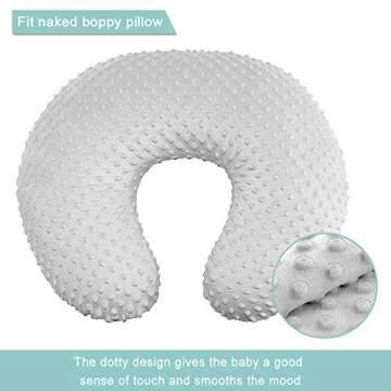 OWLOWLA Minky Nursing Cover, Breastfeeding Pillow Slipcover Fits Nursing Pillow for Baby Boy Girl(Na...