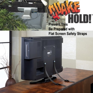 QuakeHOLD! TV Safety Straps for Earthquake Protection
