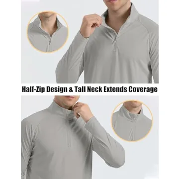 Men's Long Sleeve Sun Shirt UPF 50+ Quick Dry Outdoor Apparel