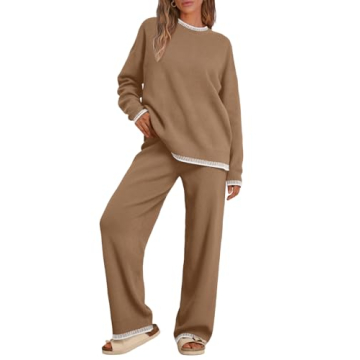 LILLUSORY Womens 2 Piece Matching Sweater Loungewear Set - Comfy and Chic for Fall/Winter 2024