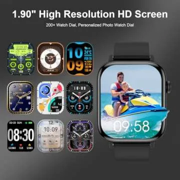 PJYUBVOR Smart Watch: Bluetooth Call, Fitness Tracker