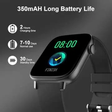 PJYUBVOR Smart Watch: Bluetooth Call, Fitness Tracker