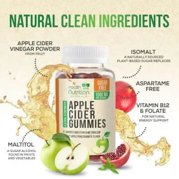 Vegan Apple Cider Vinegar Gummies 1000mg | Sugar-Free and Tasty