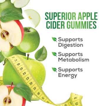Vegan Apple Cider Vinegar Gummies 1000mg | Sugar-Free and Tasty