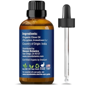 Organic Clove Oil - Pure Essential Oil for Pain Relief and Relaxation