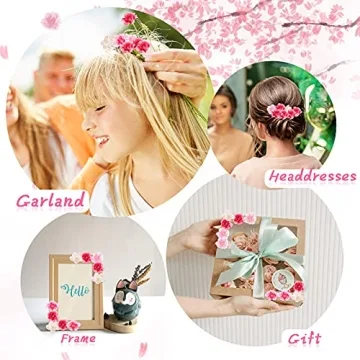 100 Pcs Cherry Blossom Petals for Events and Crafts