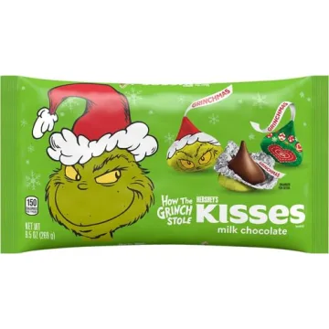 HERSHEY'S KISSES Grinch Milk Chocolate Candy 9.5oz