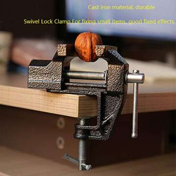 Compact 2.4" Mini Table Clamp for Crafts & Repairs