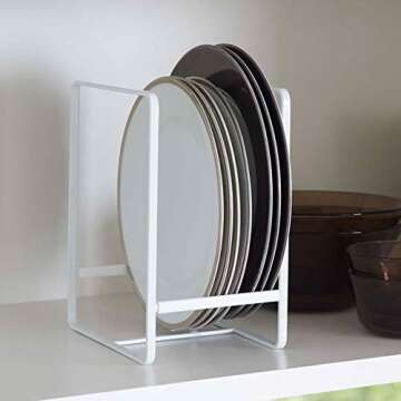 Yamazaki Home Tower Plate Rack/Dish Stand/Dish Storage/Plate Holder - Large - Steel