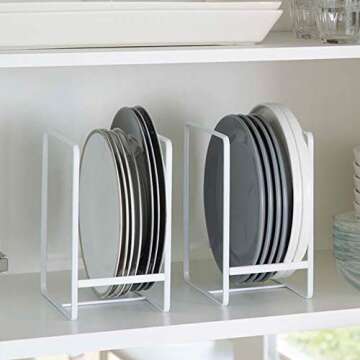 Yamazaki Home Tower Plate Rack/Dish Stand/Dish Storage/Plate Holder - Large - Steel